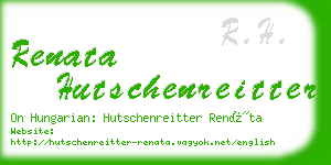 renata hutschenreitter business card